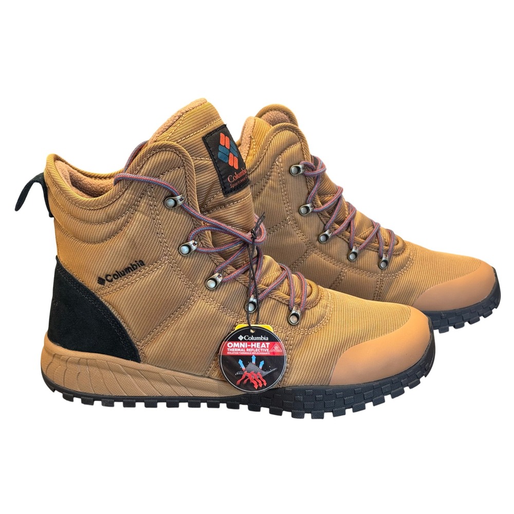 Columbia Fairbanks Omni-Heat Waterproof Thermal Winter Boots Mens 12 Elk NIB